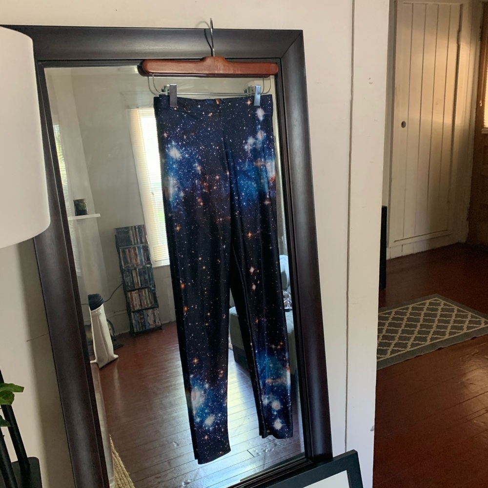 BlackMilk Clothing Blue Galaxy Leggings
